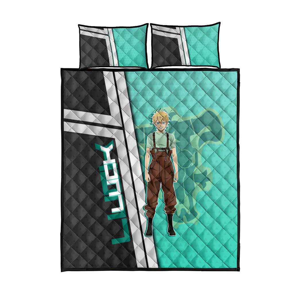 Black Clover Luck Voltia Quilt Bed Set Modern Anime Poster Style
