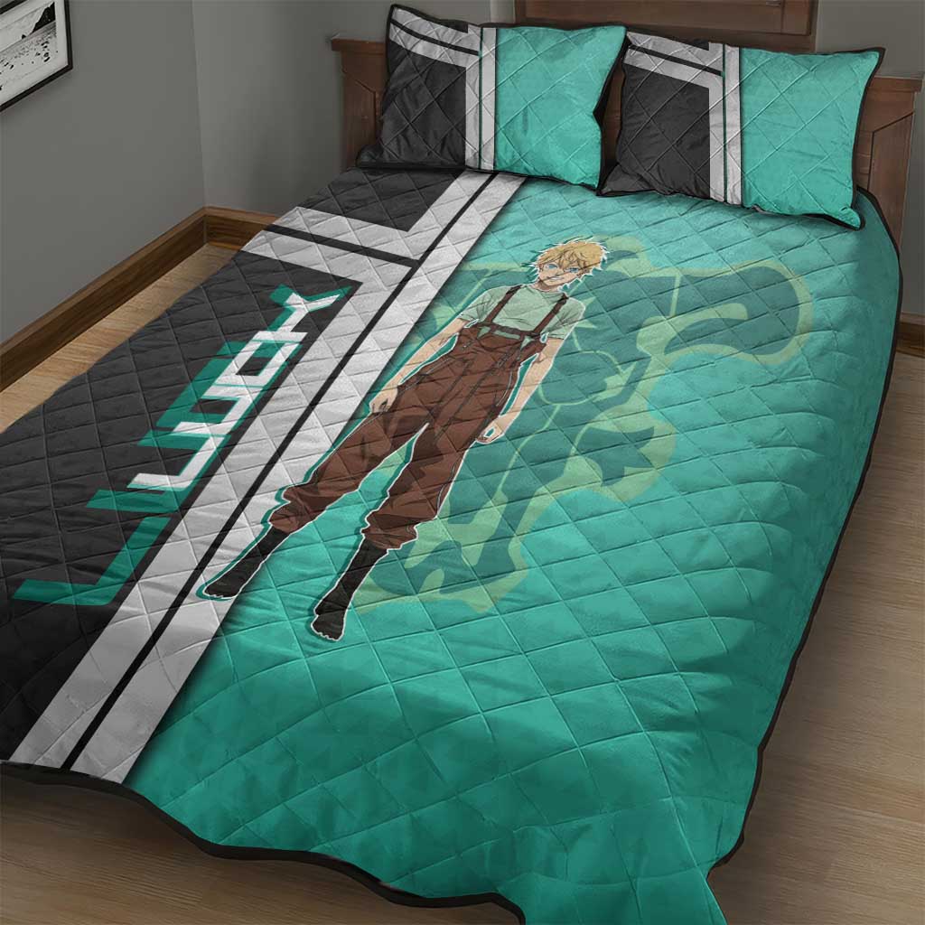 Black Clover Luck Voltia Quilt Bed Set Modern Anime Poster Style