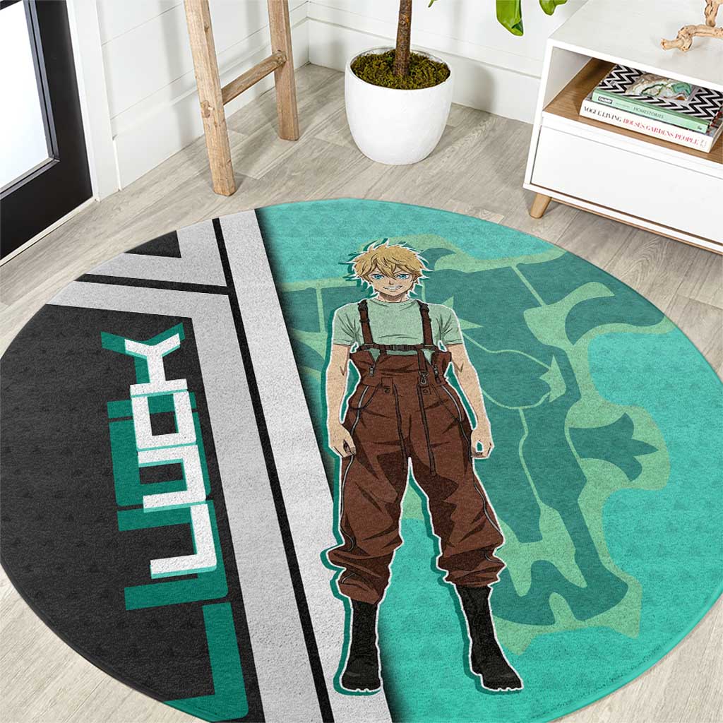 Black Clover Luck Voltia Round Carpet Modern Anime Poster Style