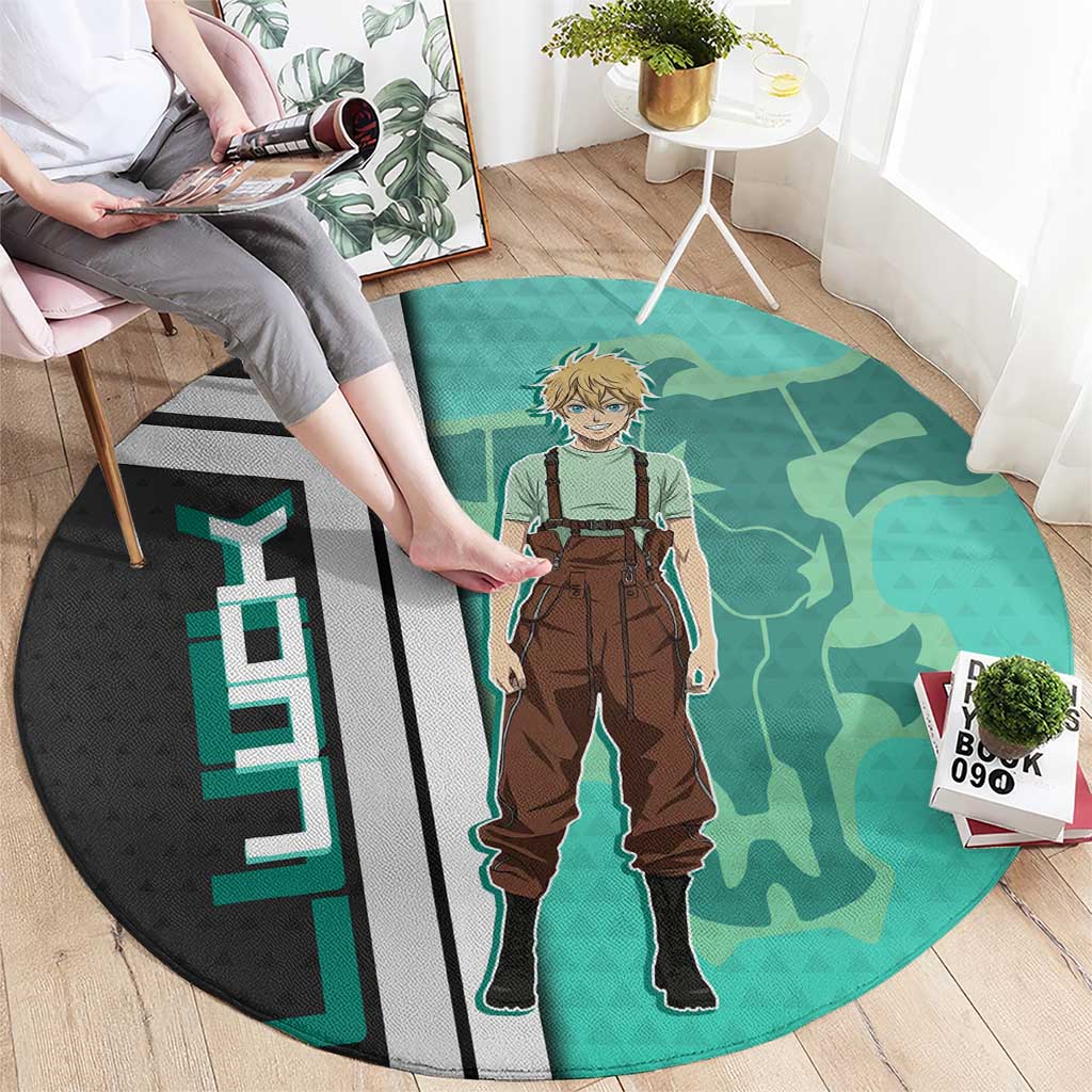 Black Clover Luck Voltia Round Carpet Modern Anime Poster Style