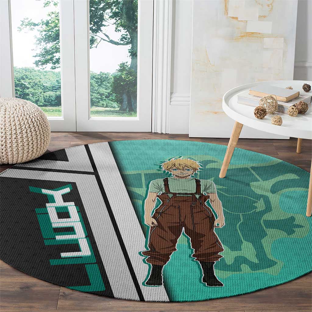 Black Clover Luck Voltia Round Carpet Modern Anime Poster Style