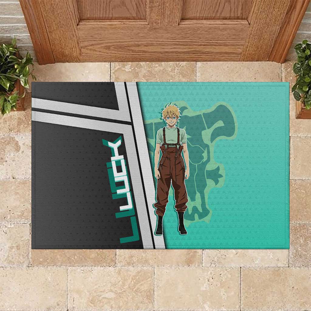 Black Clover Luck Voltia Rubber Doormat Modern Anime Poster Style