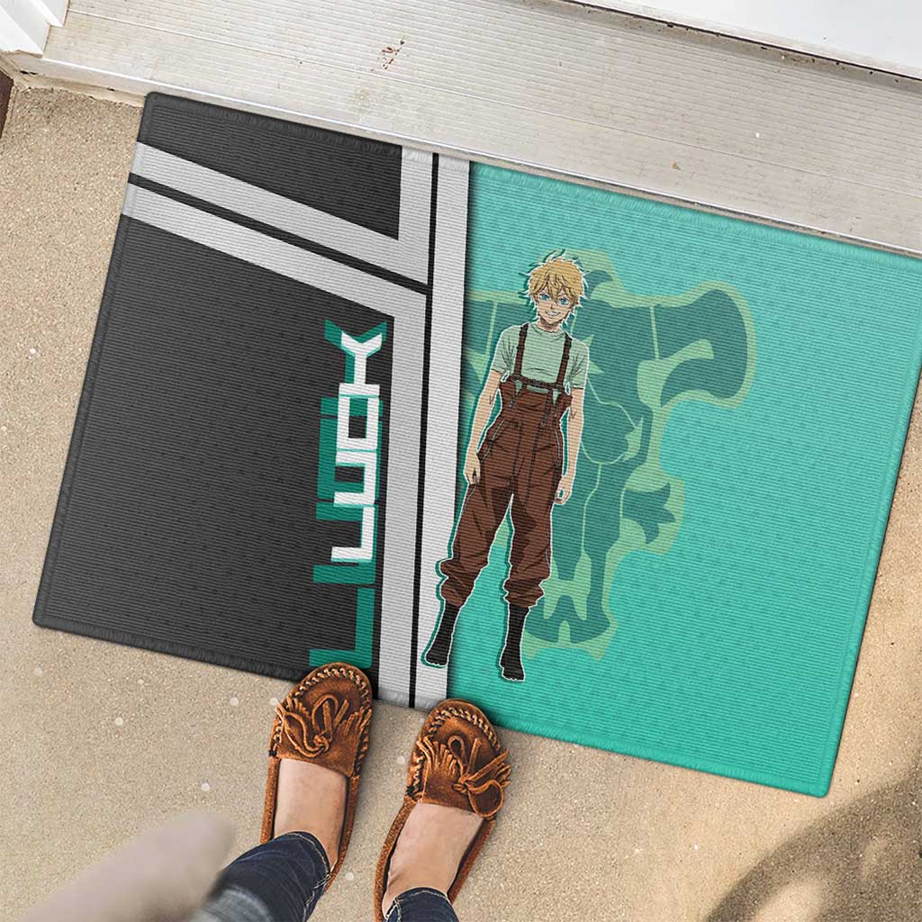 Black Clover Luck Voltia Rubber Doormat Modern Anime Poster Style
