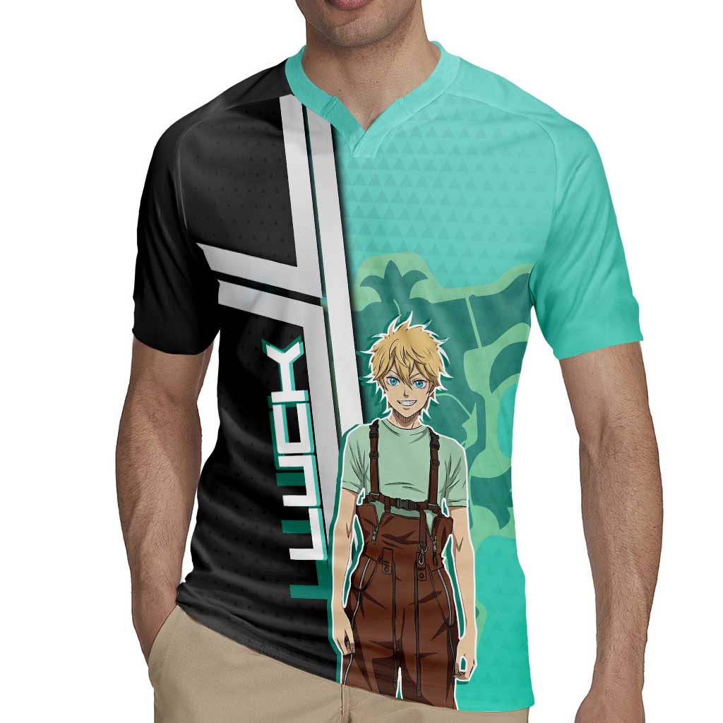 Black Clover Luck Voltia Rugby Jersey Modern Anime Poster Style