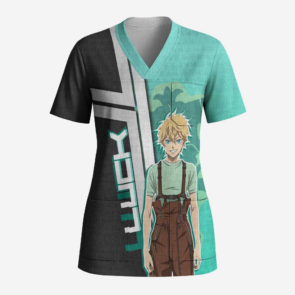Black Clover Luck Voltia Scrub Top Modern Anime Poster Style
