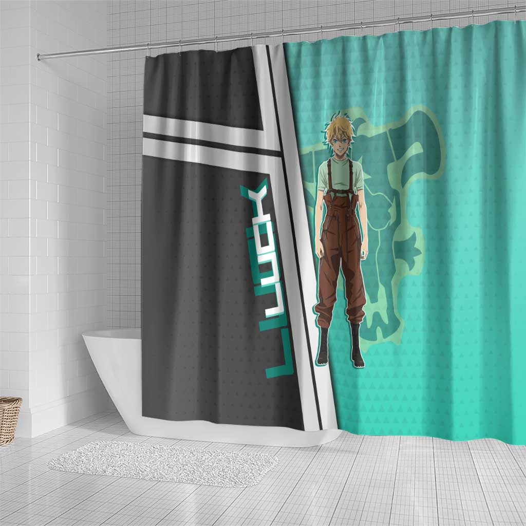Black Clover Luck Voltia Shower Curtain Modern Anime Poster Style
