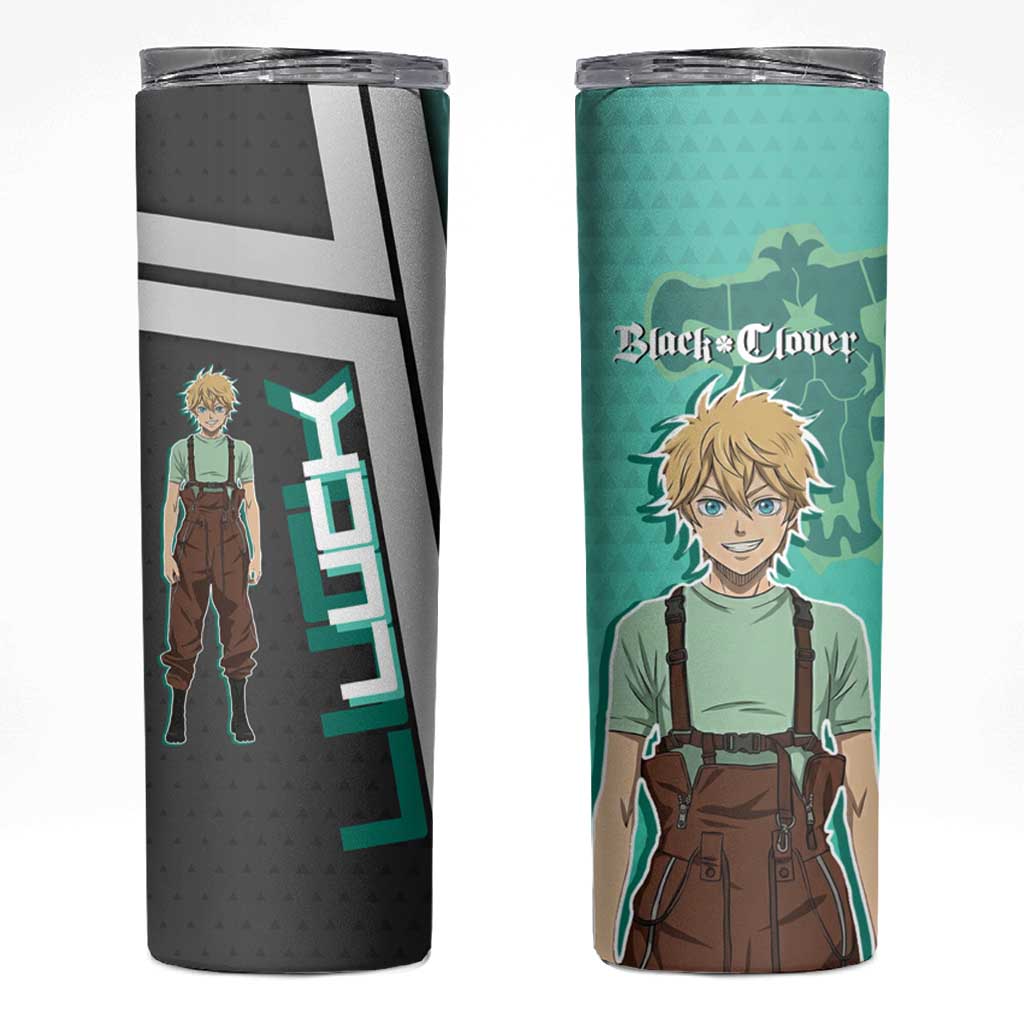 Black Clover Luck Voltia Skinny Tumbler Modern Anime Poster Style