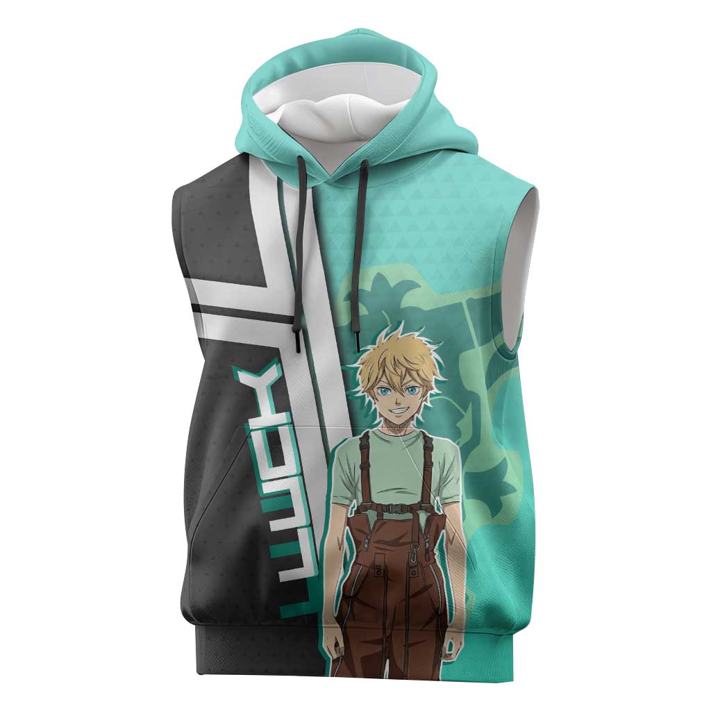 Black Clover Luck Voltia Sleeveless Hoodie Modern Anime Poster Style
