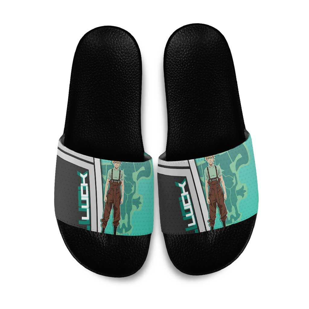 Black Clover Luck Voltia Slide Sandals Modern Anime Poster Style