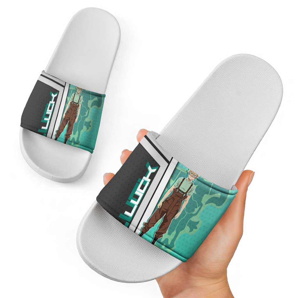 Black Clover Luck Voltia Slide Sandals Modern Anime Poster Style