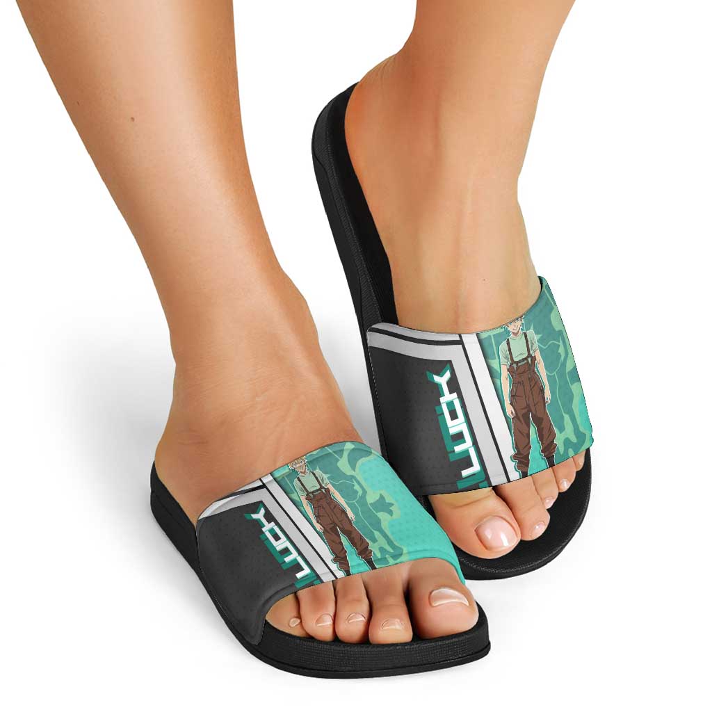 Black Clover Luck Voltia Slide Sandals Modern Anime Poster Style