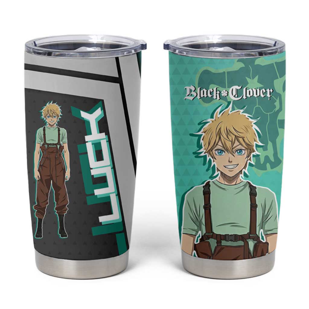 Black Clover Luck Voltia Tumbler Cup Modern Anime Poster Style
