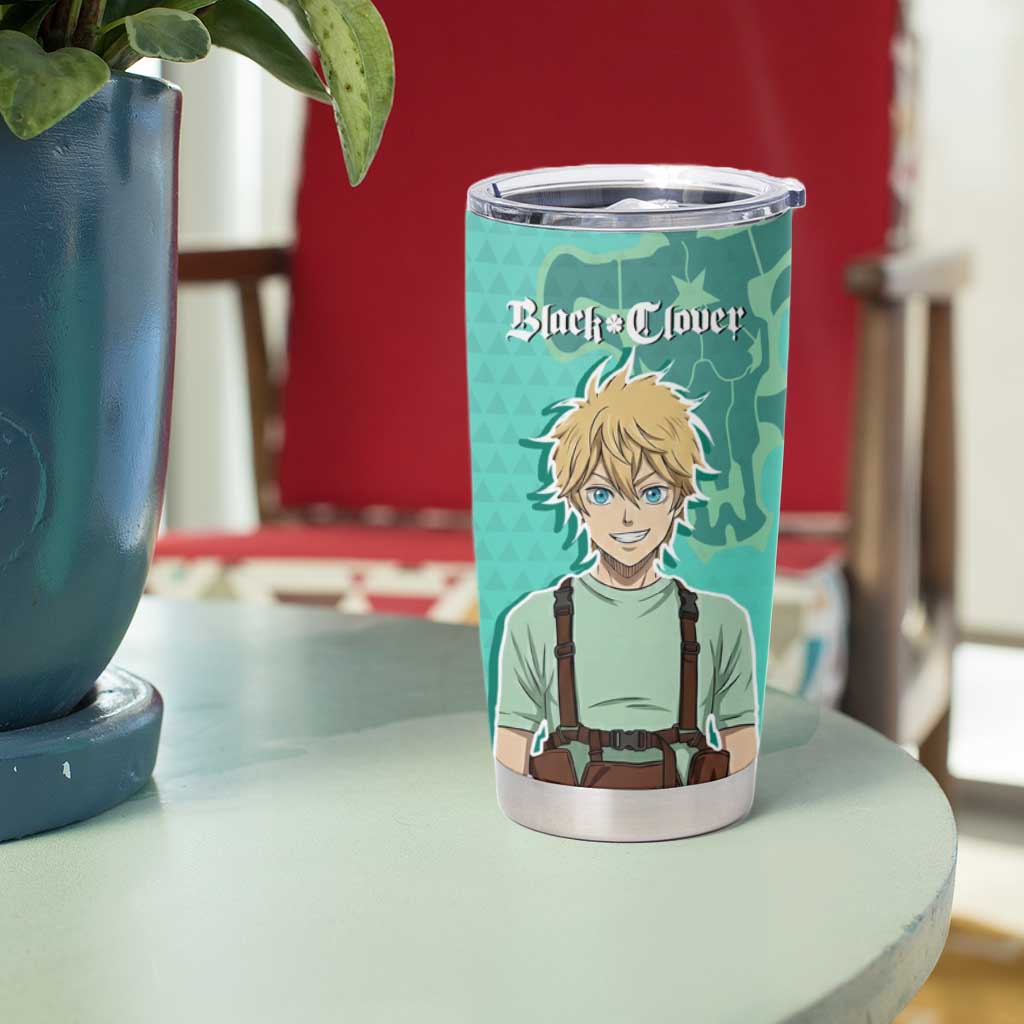 Black Clover Luck Voltia Tumbler Cup Modern Anime Poster Style