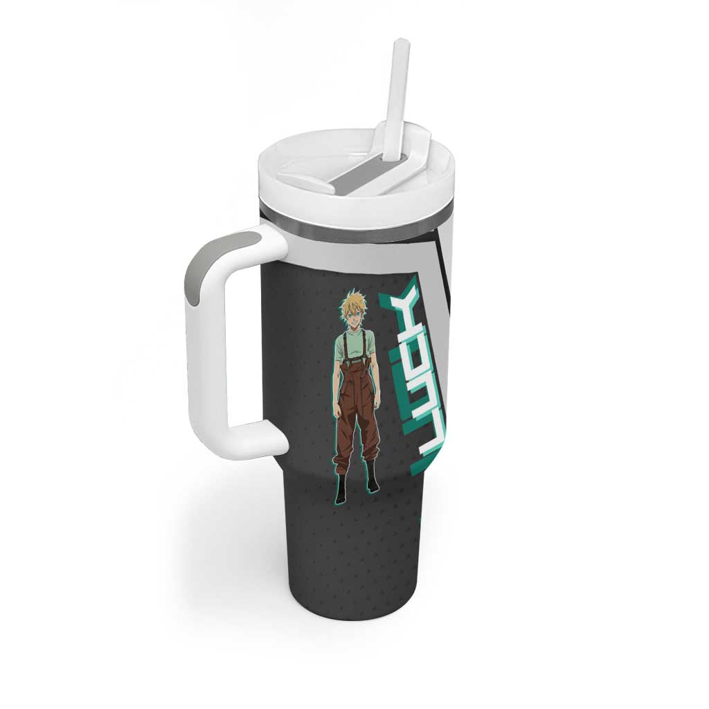 Black Clover Luck Voltia Tumbler With Handle Modern Anime Poster Style