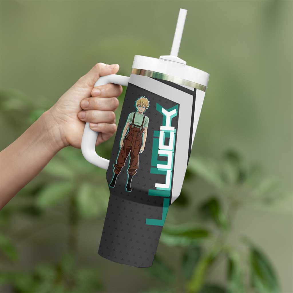 Black Clover Luck Voltia Tumbler With Handle Modern Anime Poster Style