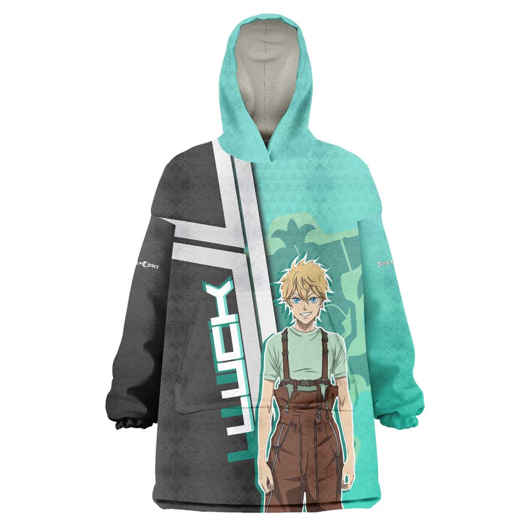 Black Clover Luck Voltia Wearable Blanket Hoodie Modern Anime Poster Style