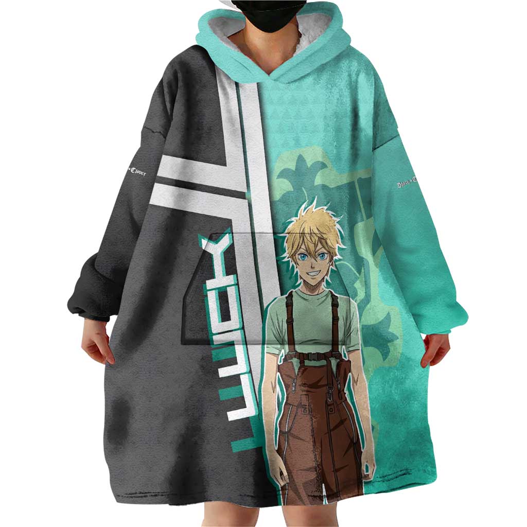Black Clover Luck Voltia Wearable Blanket Hoodie Modern Anime Poster Style
