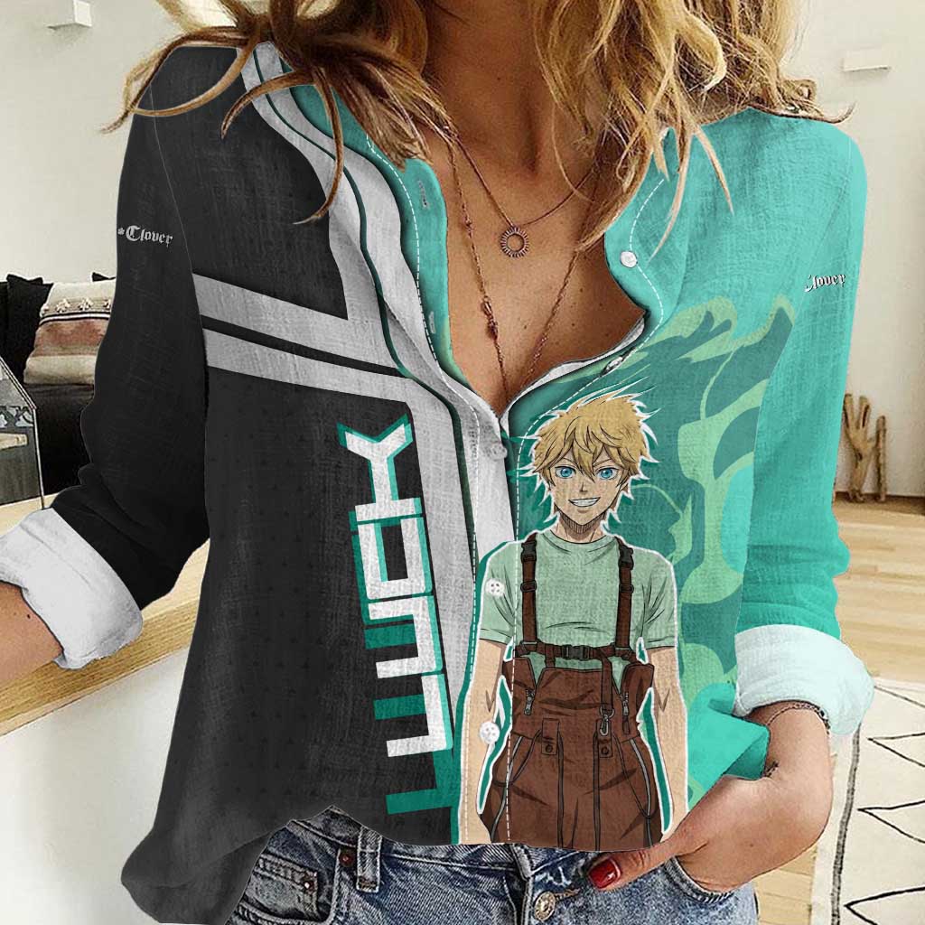 Black Clover Luck Voltia Women Casual Shirt Modern Anime Poster Style