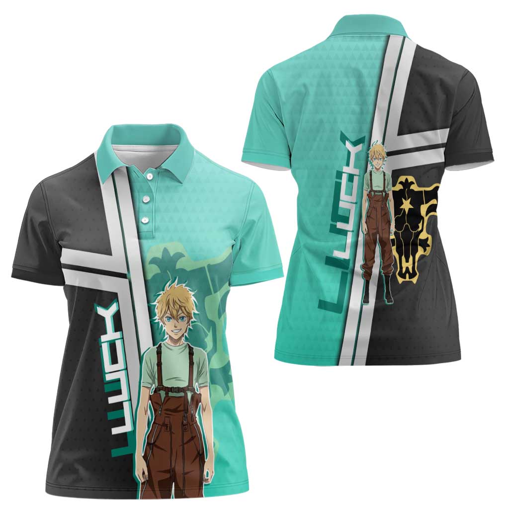 Black Clover Luck Voltia Women Polo Shirt Modern Anime Poster Style