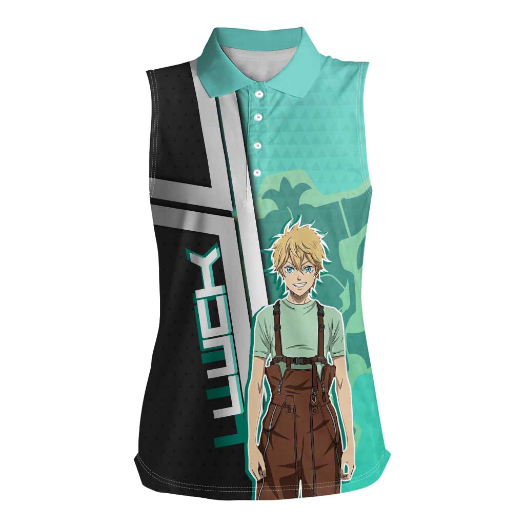 Black Clover Luck Voltia Women Sleeveless Polo Shirt Modern Anime Poster Style