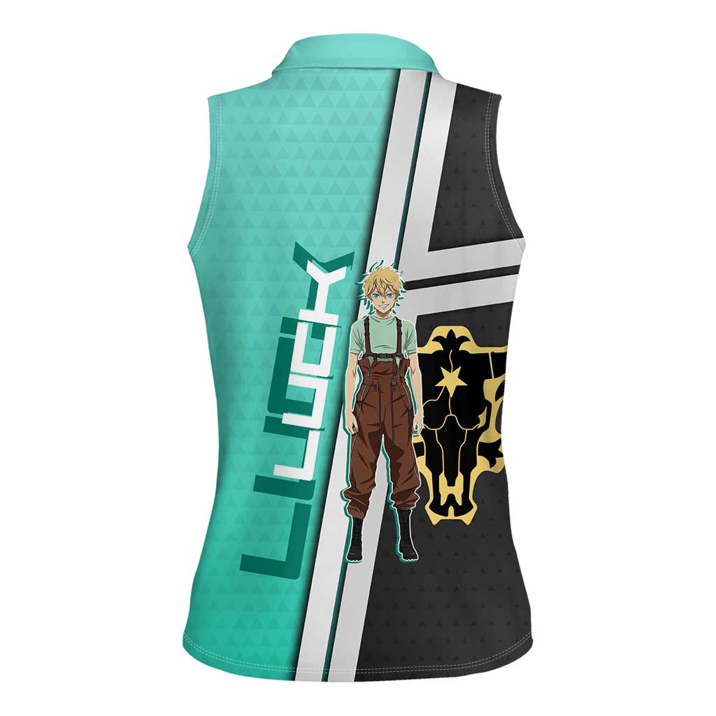 Black Clover Luck Voltia Women Sleeveless Polo Shirt Modern Anime Poster Style