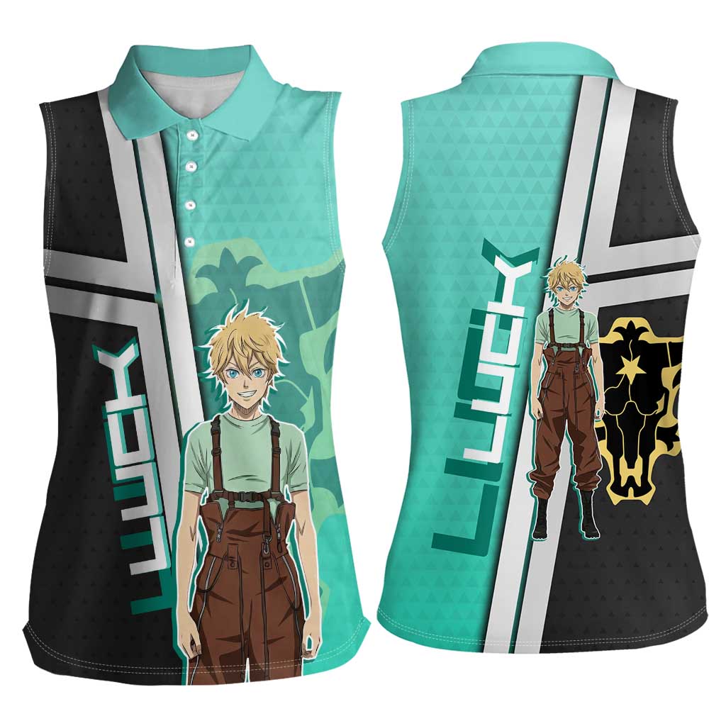 Black Clover Luck Voltia Women Sleeveless Polo Shirt Modern Anime Poster Style