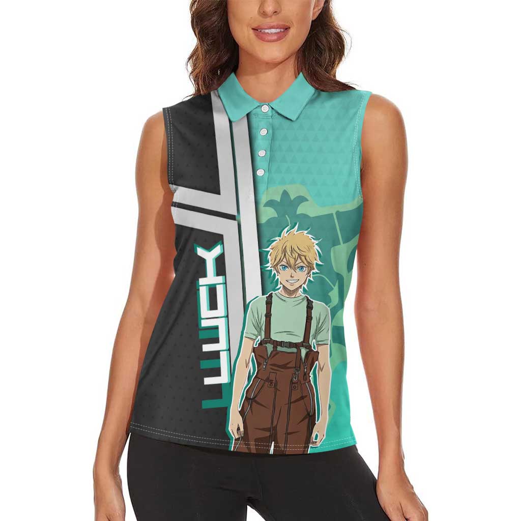 Black Clover Luck Voltia Women Sleeveless Polo Shirt Modern Anime Poster Style