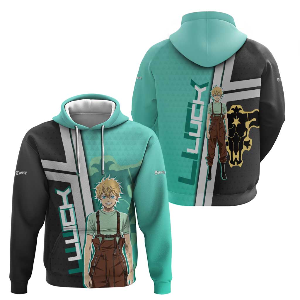 Black Clover Luck Voltia Zip Hoodie Modern Anime Poster Style
