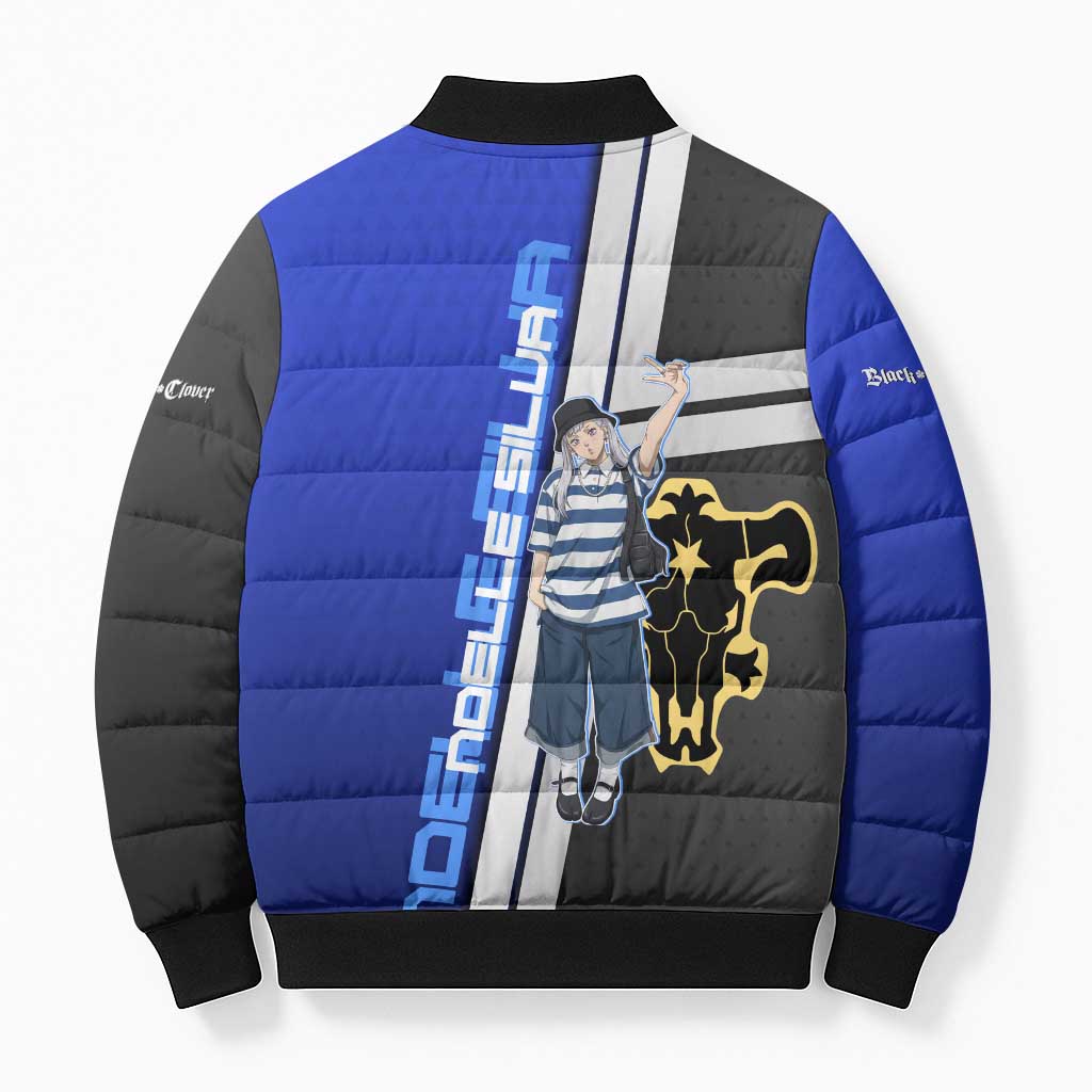 Black Clover Noelle Silva Bomber Puffer Jacket Urban Streetwear Anime Style