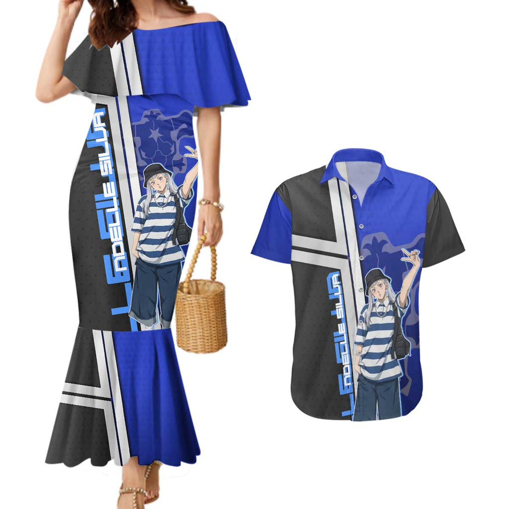 Black Clover Noelle Silva Couples Matching Mermaid Dress and Hawaiian Shirt Urban Streetwear Anime Style