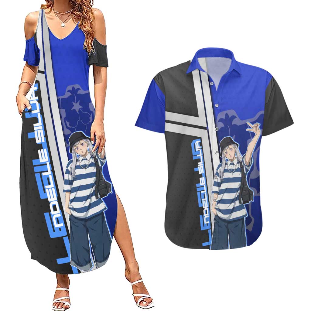 Black Clover Noelle Silva Couples Matching Summer Maxi Dress and Hawaiian Shirt Urban Streetwear Anime Style