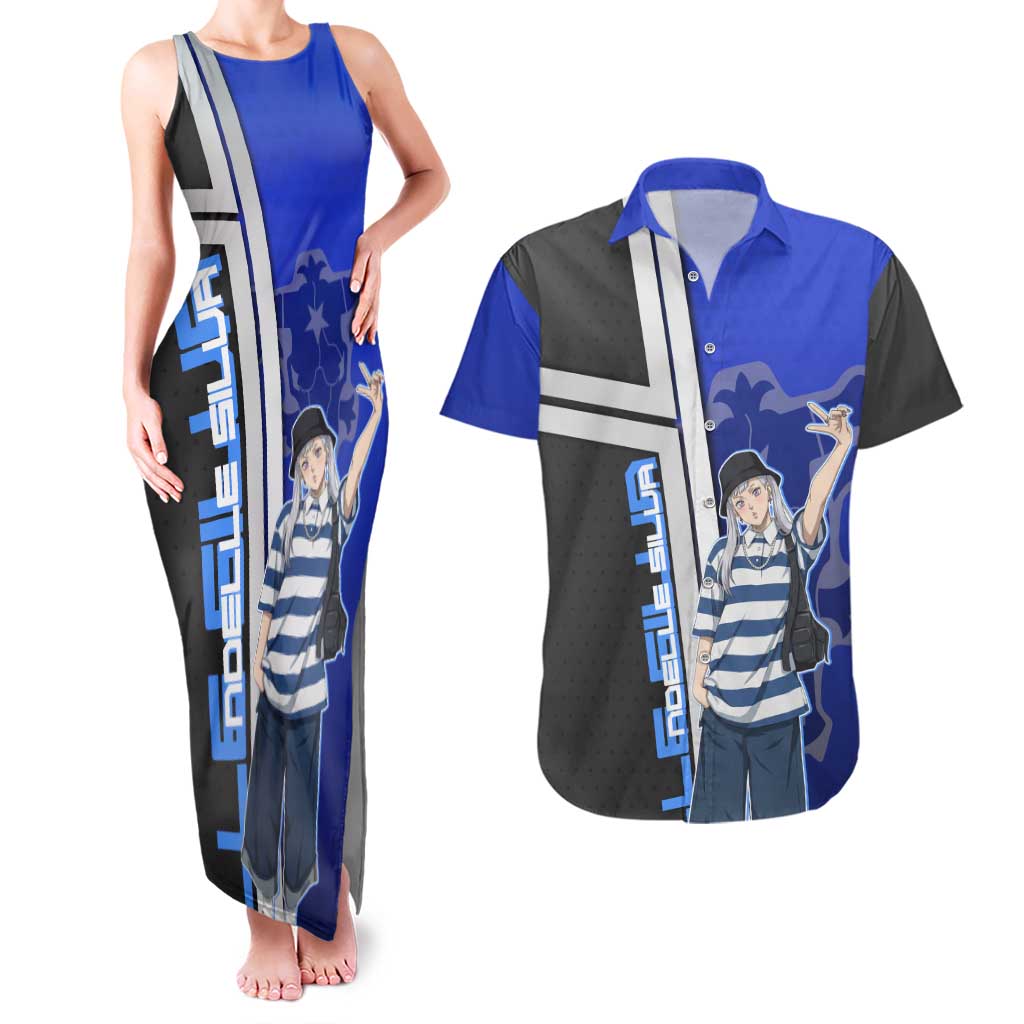 Black Clover Noelle Silva Couples Matching Tank Maxi Dress and Hawaiian Shirt Urban Streetwear Anime Style