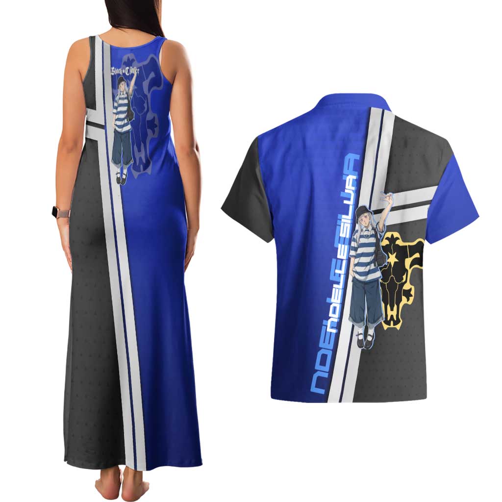 Black Clover Noelle Silva Couples Matching Tank Maxi Dress and Hawaiian Shirt Urban Streetwear Anime Style
