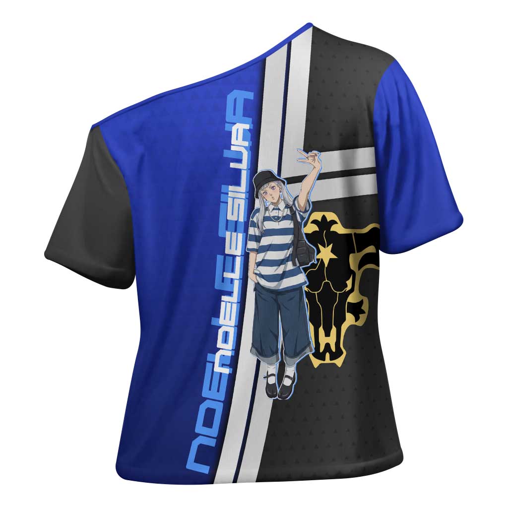 Black Clover Noelle Silva Cross Shoulder Shirt Urban Streetwear Anime Style