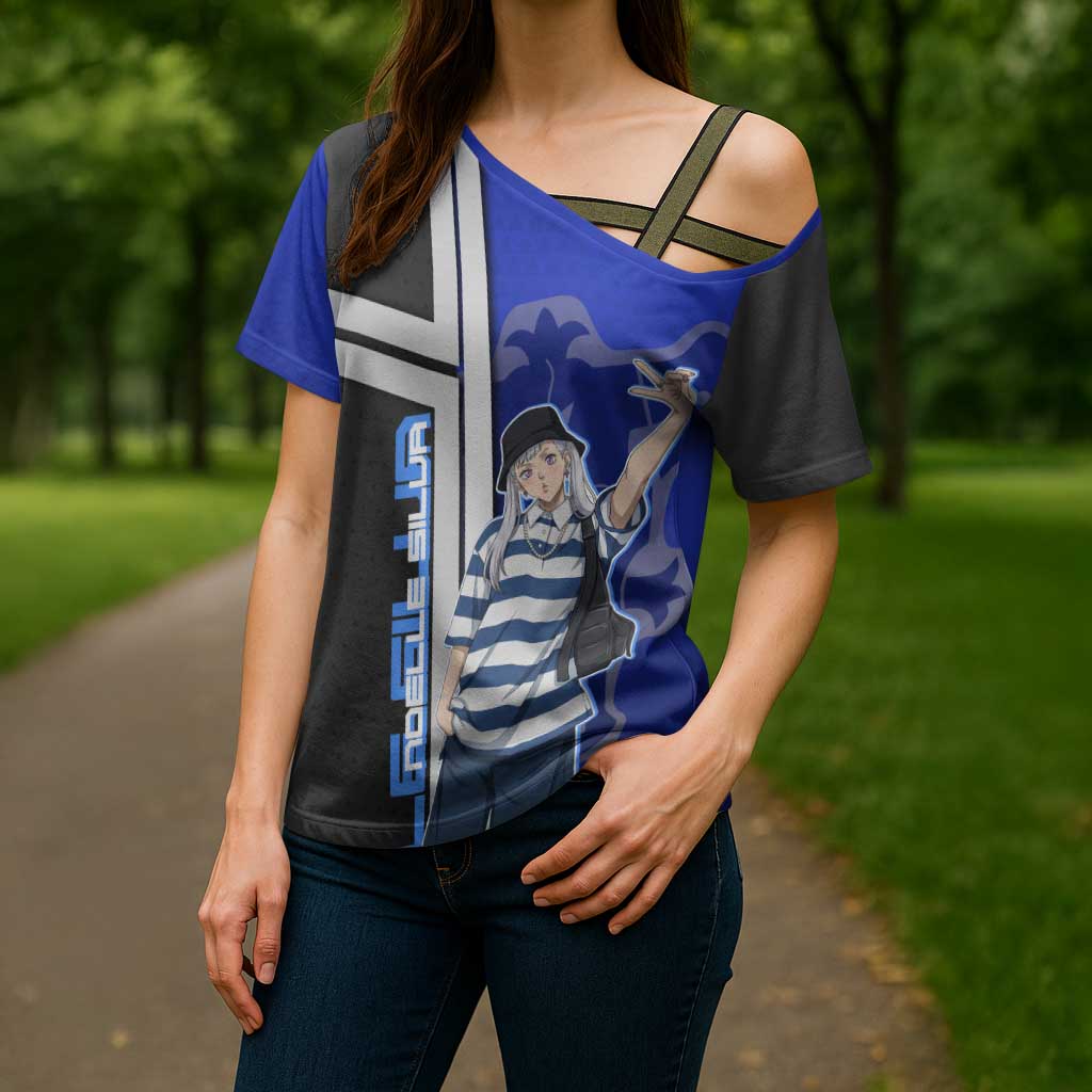 Black Clover Noelle Silva Cross Shoulder Shirt Urban Streetwear Anime Style