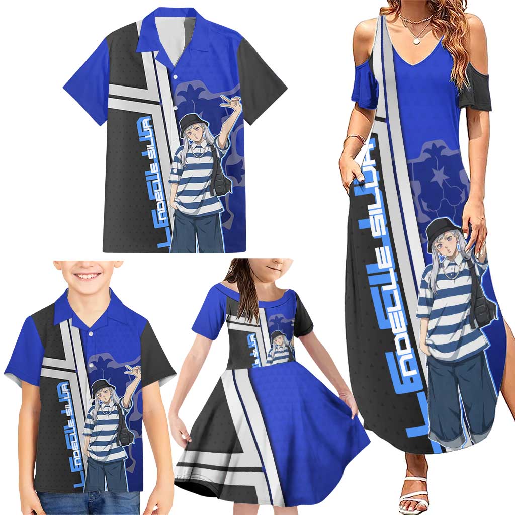 Black Clover Noelle Silva Family Matching Summer Maxi Dress and Hawaiian Shirt Urban Streetwear Anime Style