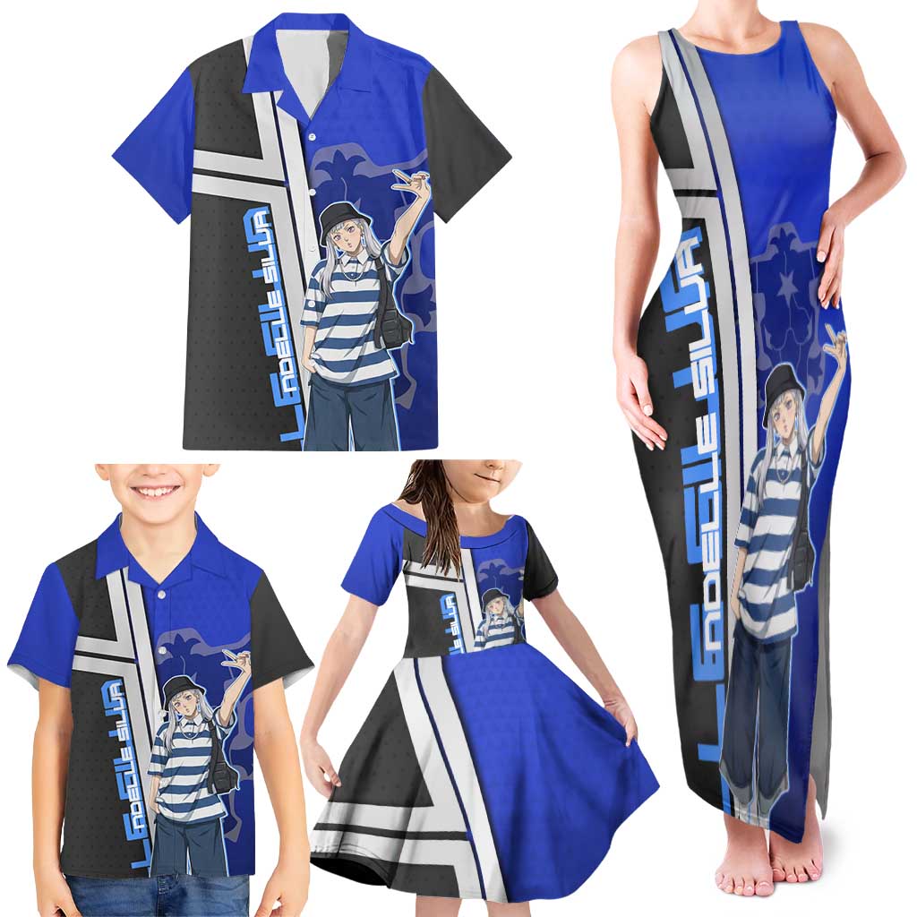 Black Clover Noelle Silva Family Matching Tank Maxi Dress and Hawaiian Shirt Urban Streetwear Anime Style