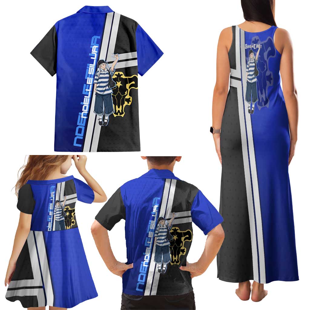 Black Clover Noelle Silva Family Matching Tank Maxi Dress and Hawaiian Shirt Urban Streetwear Anime Style