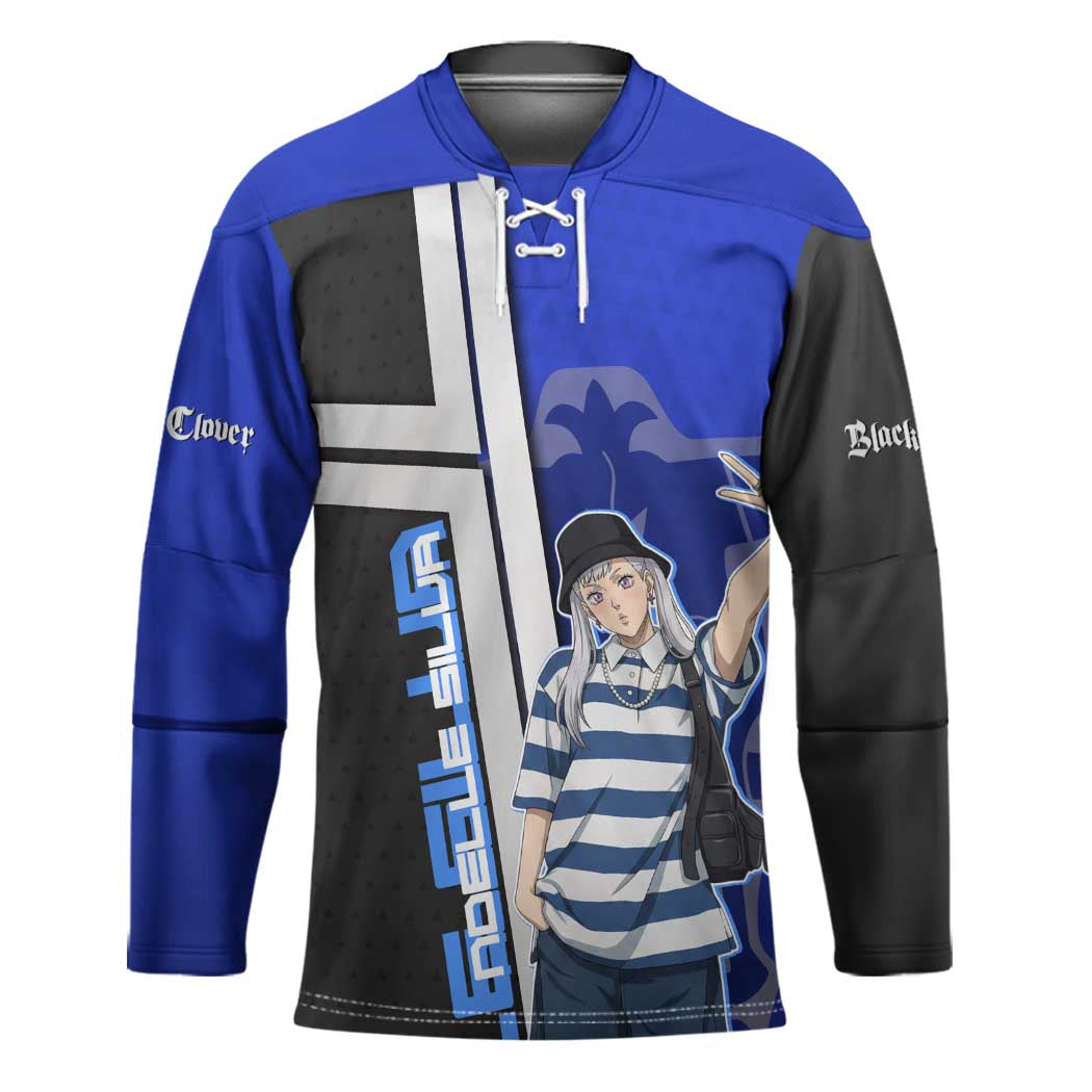 Black Clover Noelle Silva Hockey Jersey Urban Streetwear Anime Style