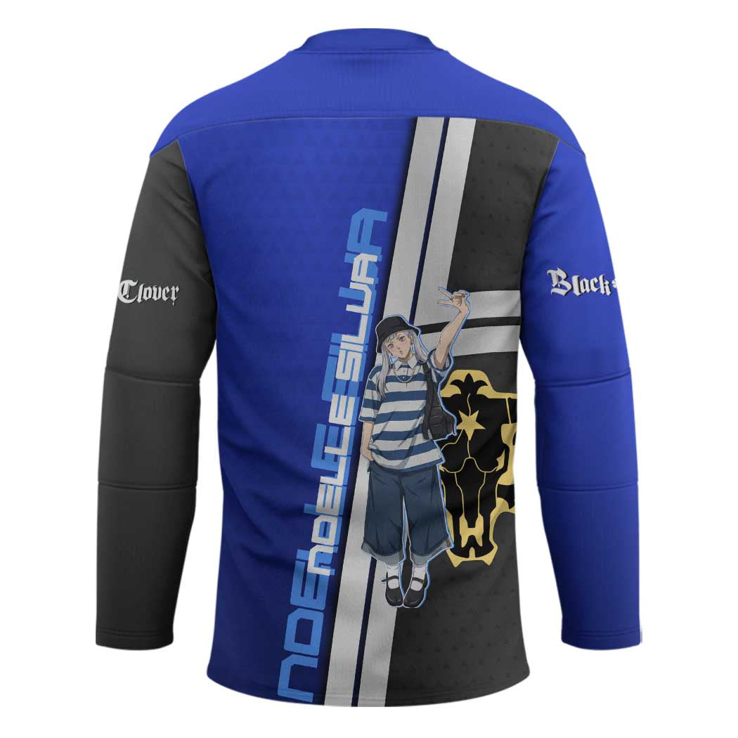 Black Clover Noelle Silva Hockey Jersey Urban Streetwear Anime Style