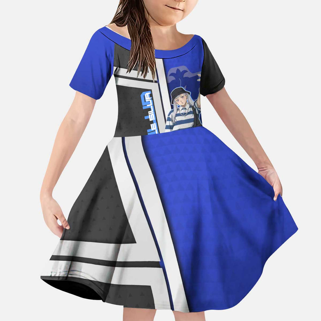 Black Clover Noelle Silva Kid Short Sleeve Dress Urban Streetwear Anime Style