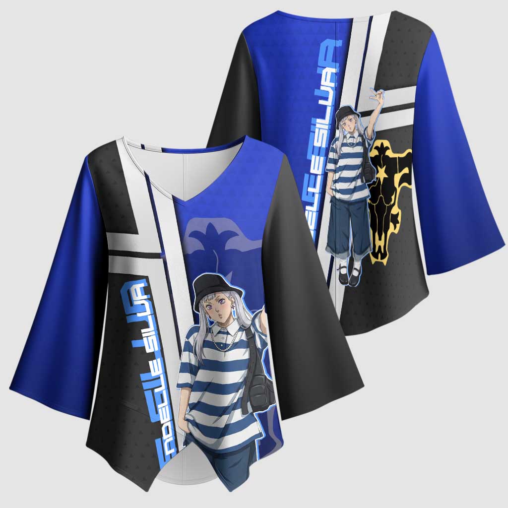 Black Clover Noelle Silva Kimono Sleeve Blouse Urban Streetwear Anime Style