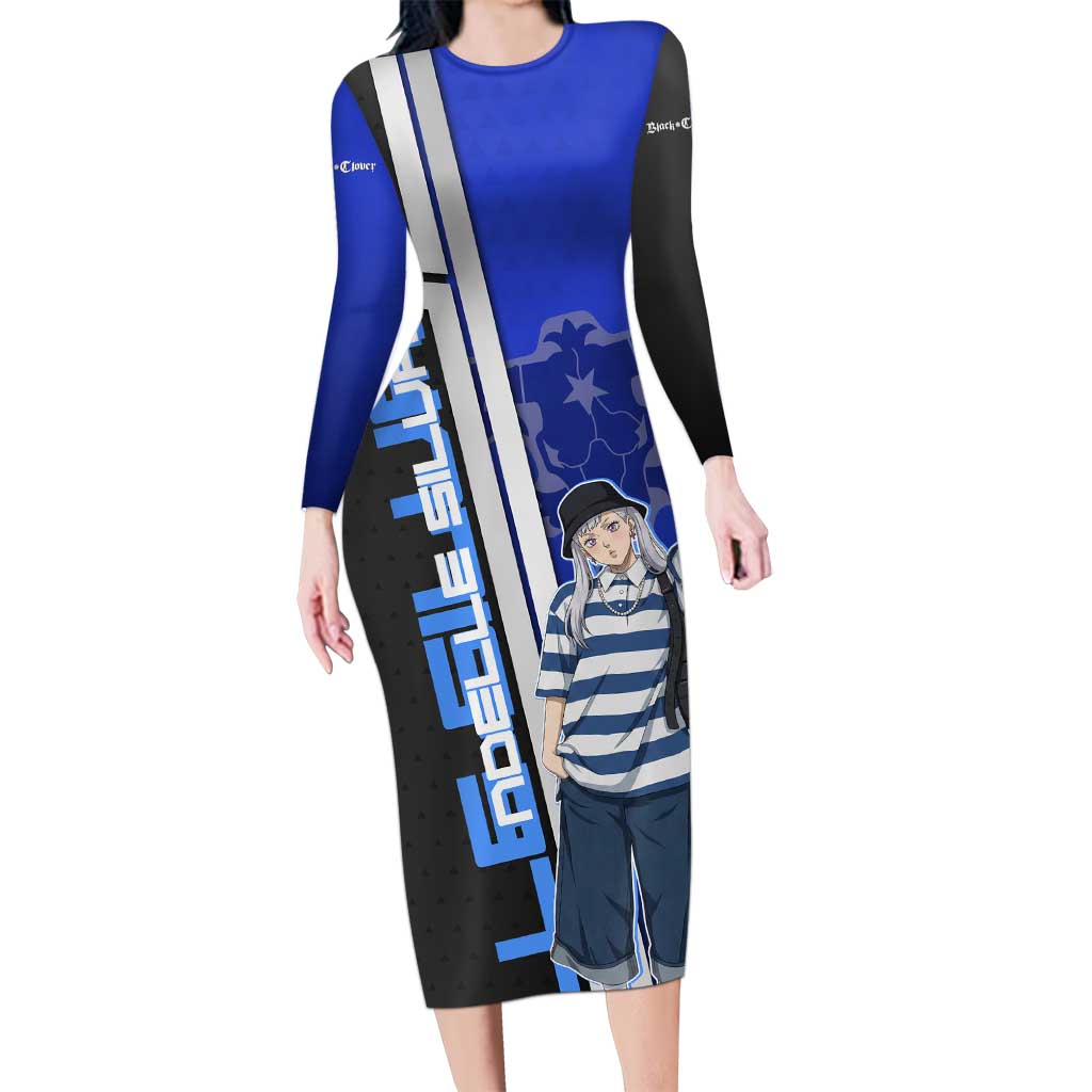 Black Clover Noelle Silva Long Sleeve Bodycon Dress Urban Streetwear Anime Style