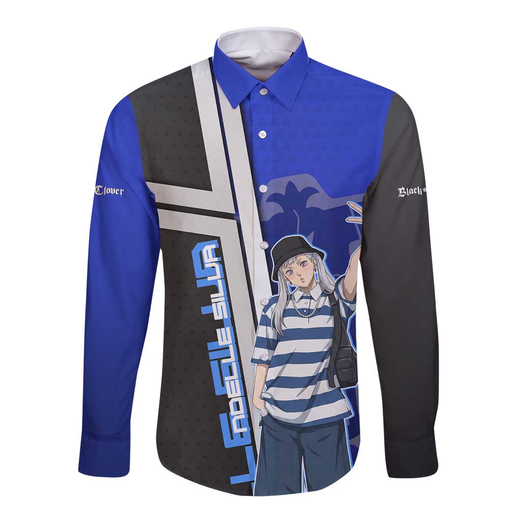 Black Clover Noelle Silva Long Sleeve Button Shirt Urban Streetwear Anime Style