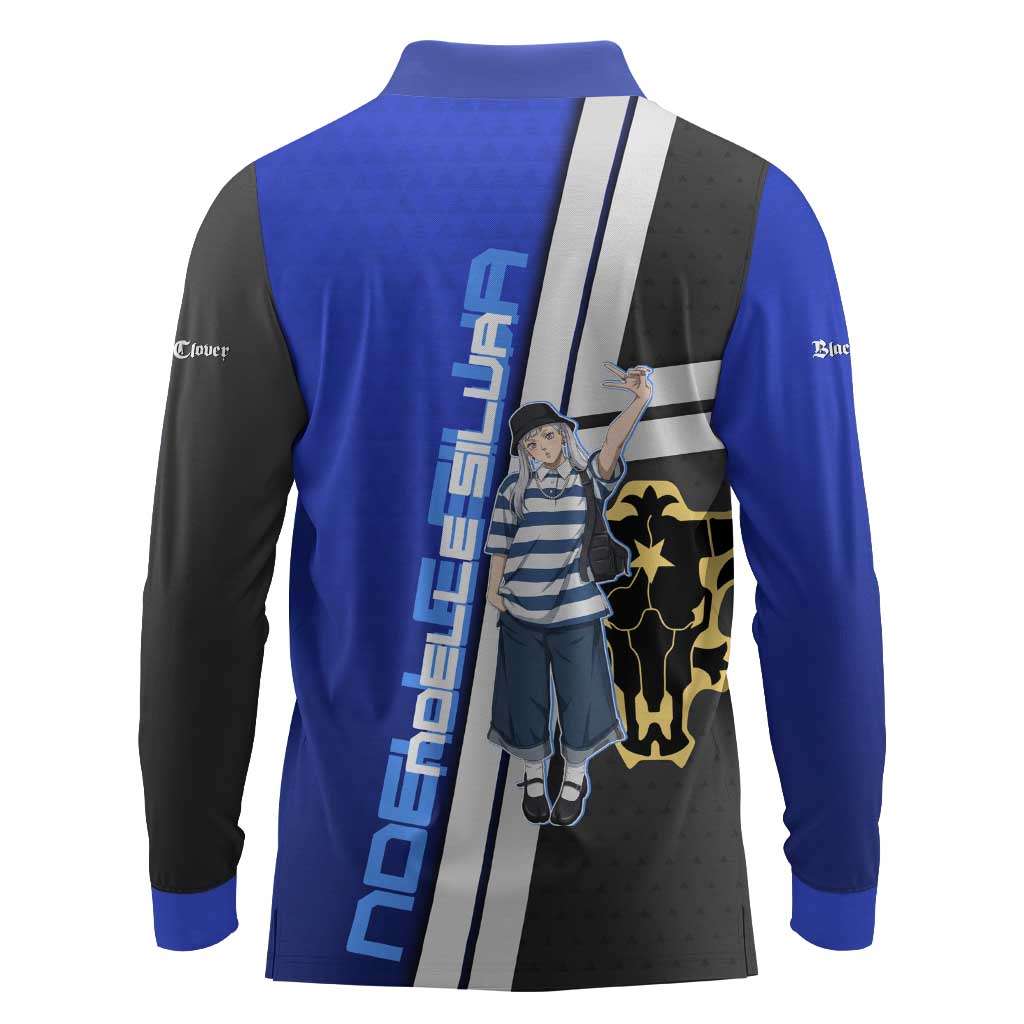 Black Clover Noelle Silva Long Sleeve Polo Shirt Urban Streetwear Anime Style