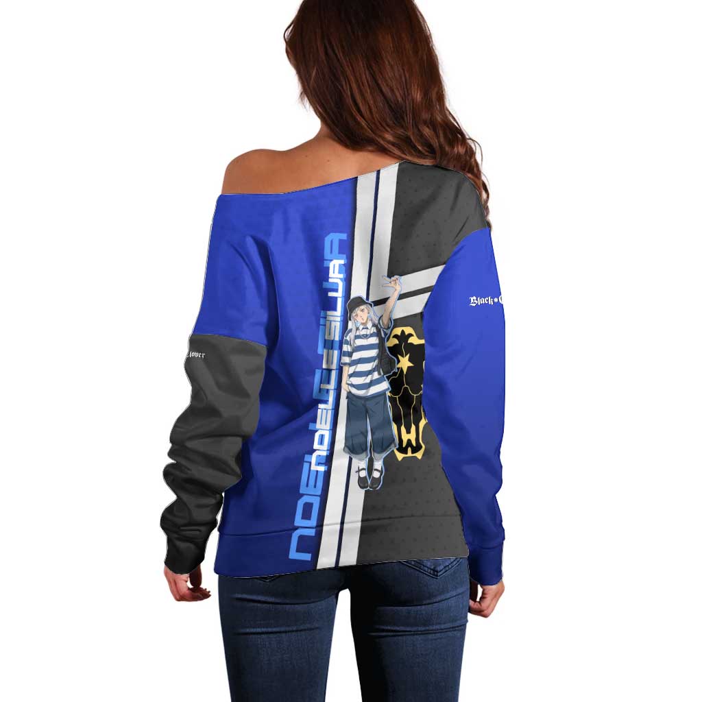 Black Clover Noelle Silva Off Shoulder Sweater Urban Streetwear Anime Style