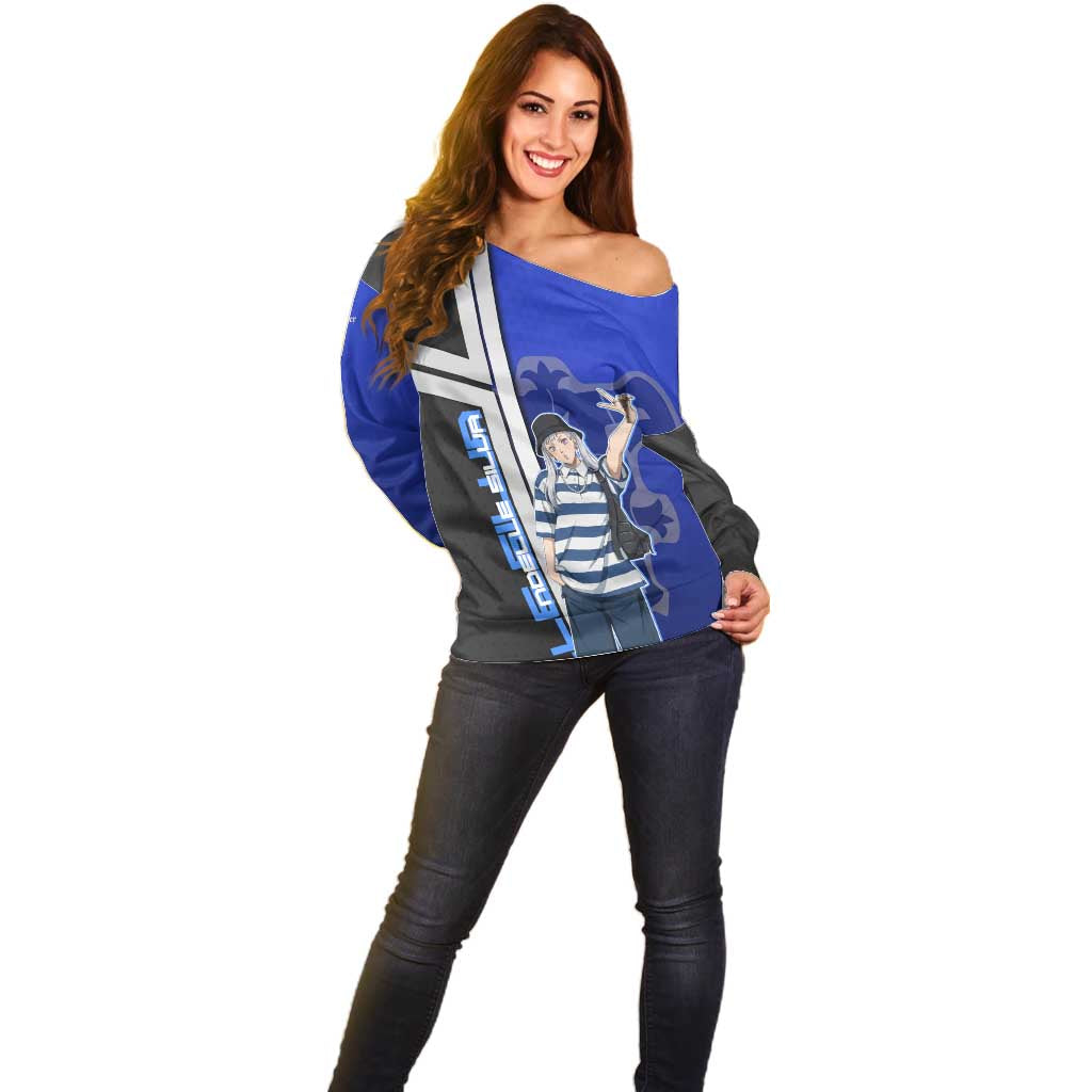Black Clover Noelle Silva Off Shoulder Sweater Urban Streetwear Anime Style