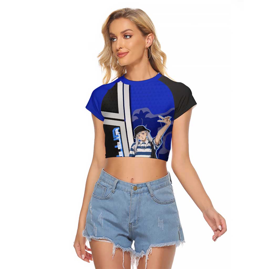 Black Clover Noelle Silva Raglan Cropped T Shirt Urban Streetwear Anime Style