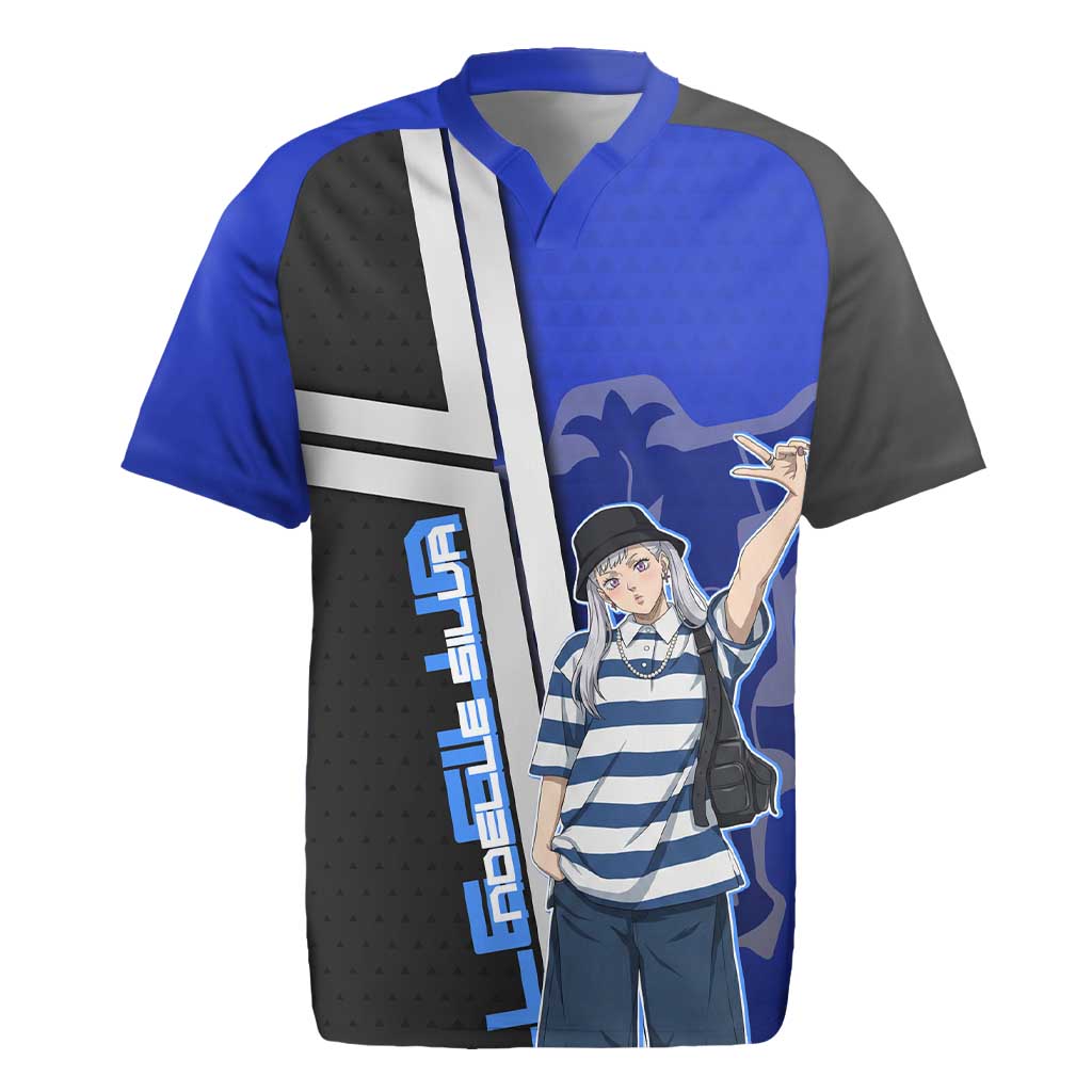Black Clover Noelle Silva Rugby Jersey Urban Streetwear Anime Style