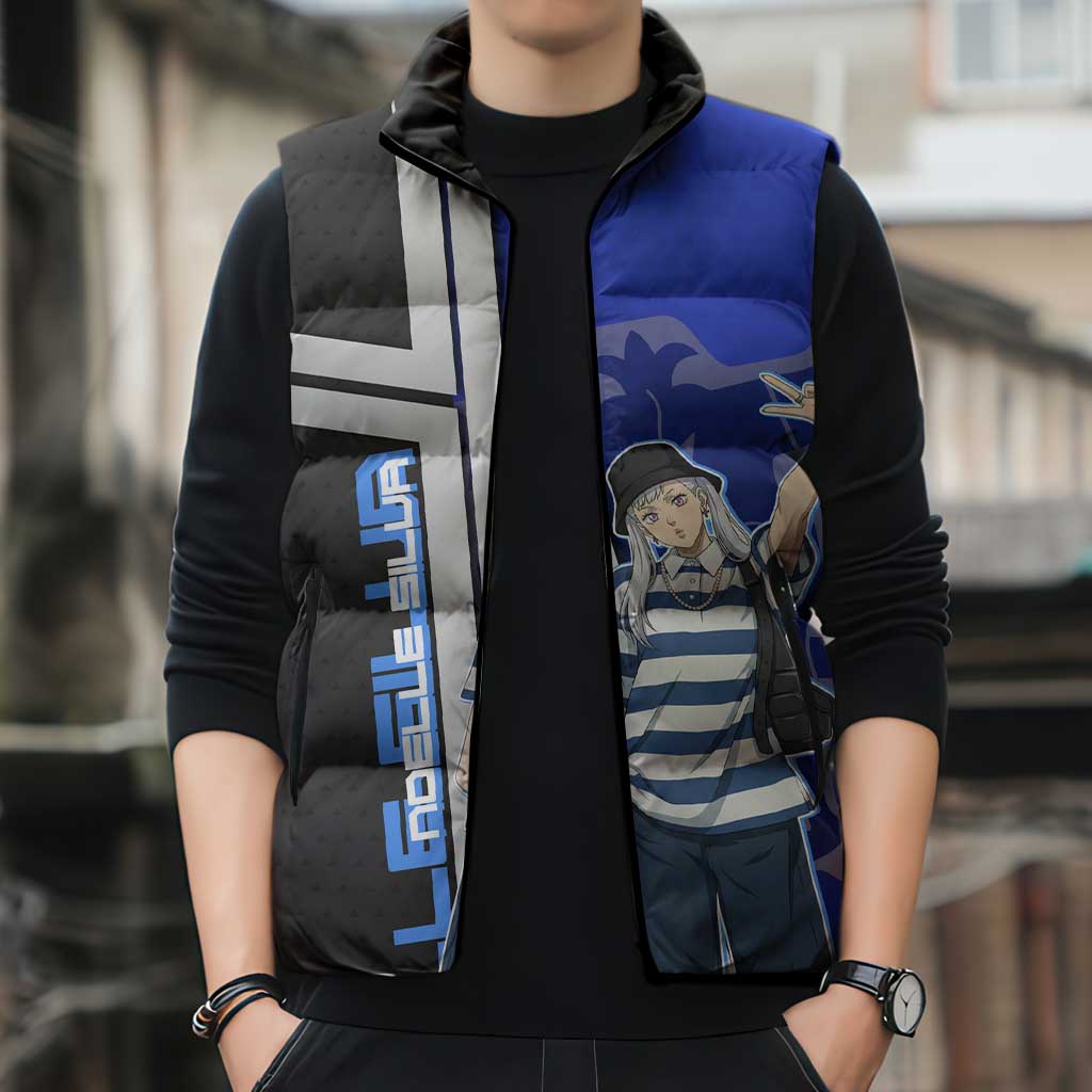 Black Clover Noelle Silva Sleeveless Puffer Jacket Urban Streetwear Anime Style